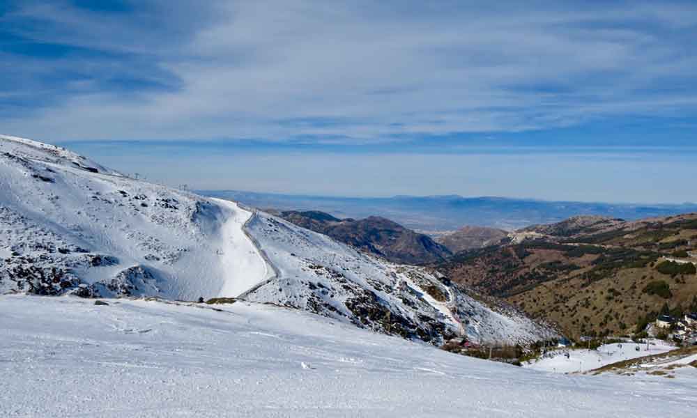 Skiing area in the Sierra Nevada