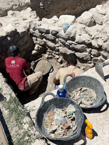 Archeologische opgraving van Castillo de la Estrella.