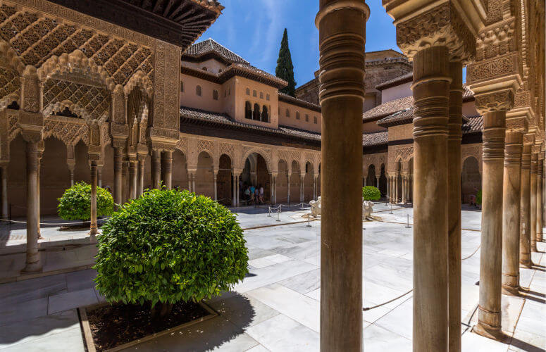 Inner courtyard of the Alhambra de Granada