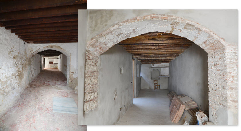 Fotos vor und nach der Renovierung des Kellers
