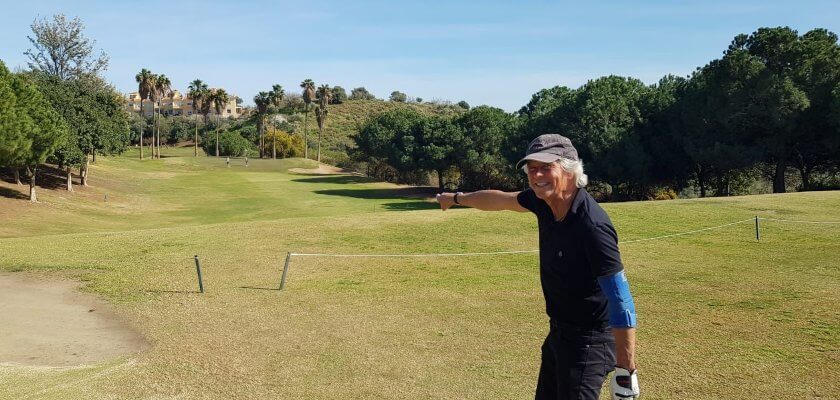 Jan op de Añoretta golfbaan