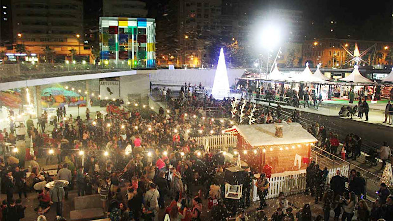 Christmas market at the Muello Uno in Malaga harbour 2025