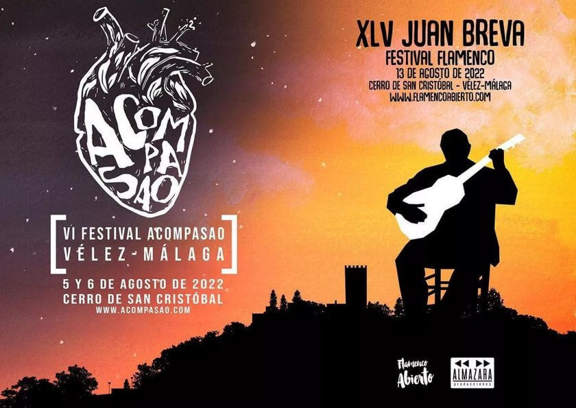 Poster vom Flamenco Festival des Juan Breva in Velez-Malaga, August 2022