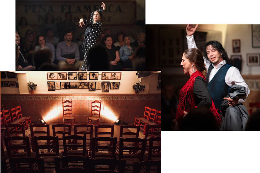 Photo collage of the Flamenco Club el Niño de Vélez Málaga