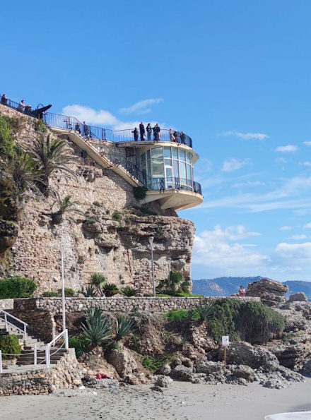 Balkon de Europa vom Strand, copyright Hans Schätzle