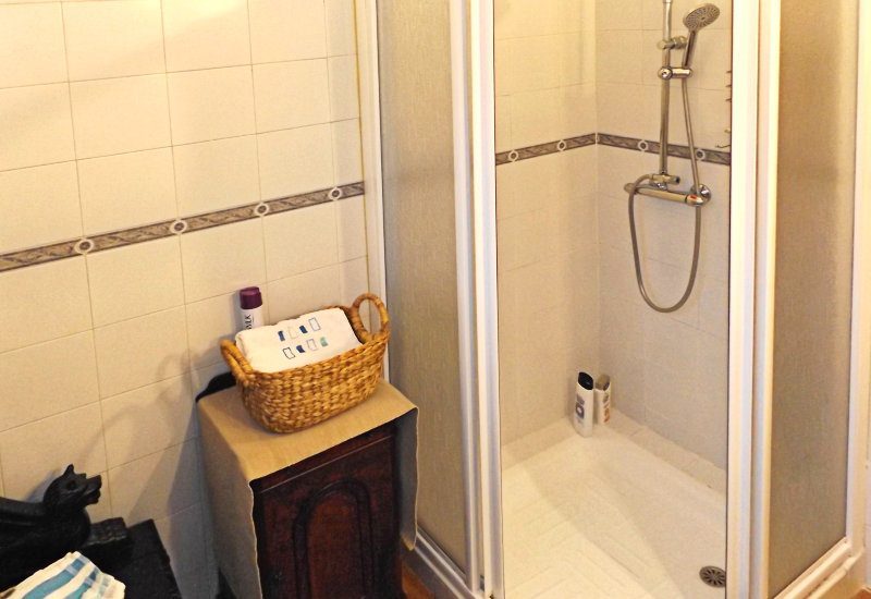 Badkamer met moderne douche.