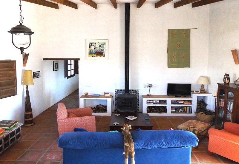 The Lounge has a chimnea for cold evenings and access to the kitchen.