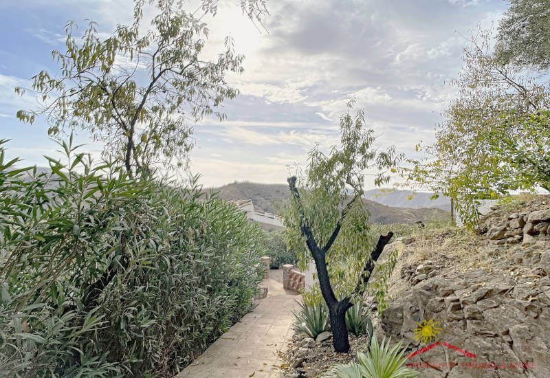 Garden path with view of the Axarquía