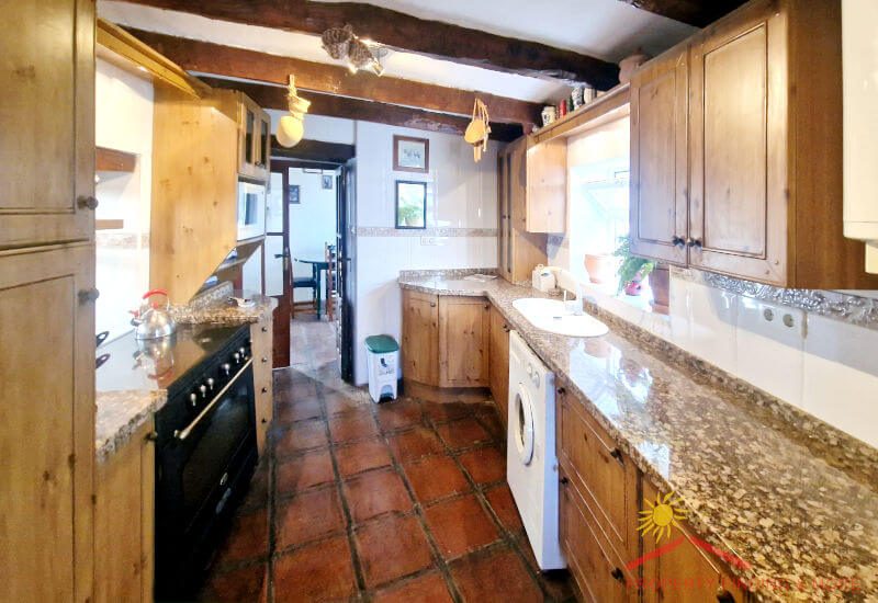 Wooden furniture in the kitchen