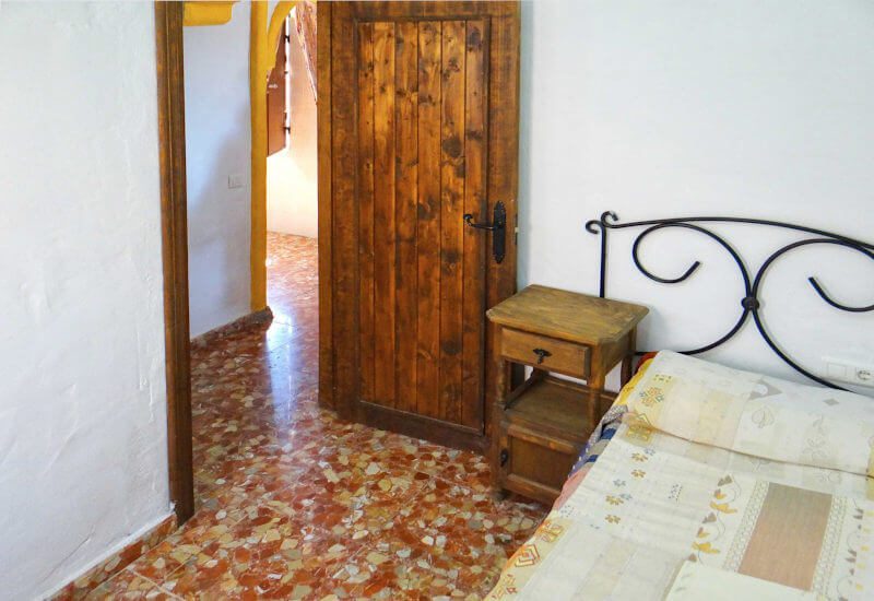 Bedroom C with a single bed with hall