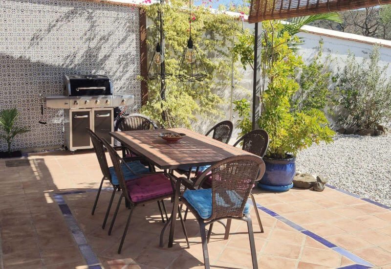 Lower terrace offers a lot of space and provides a sitting area