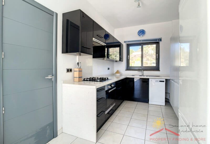 fully equipped modern kitchen and a lot of storage room