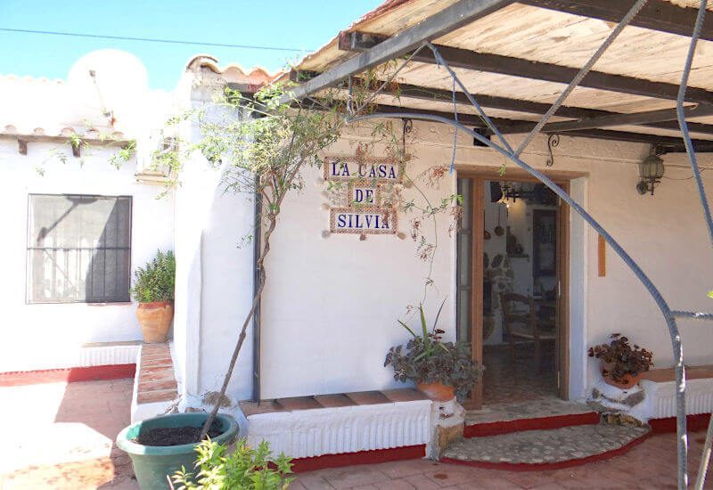 Entrance in the covered terrace