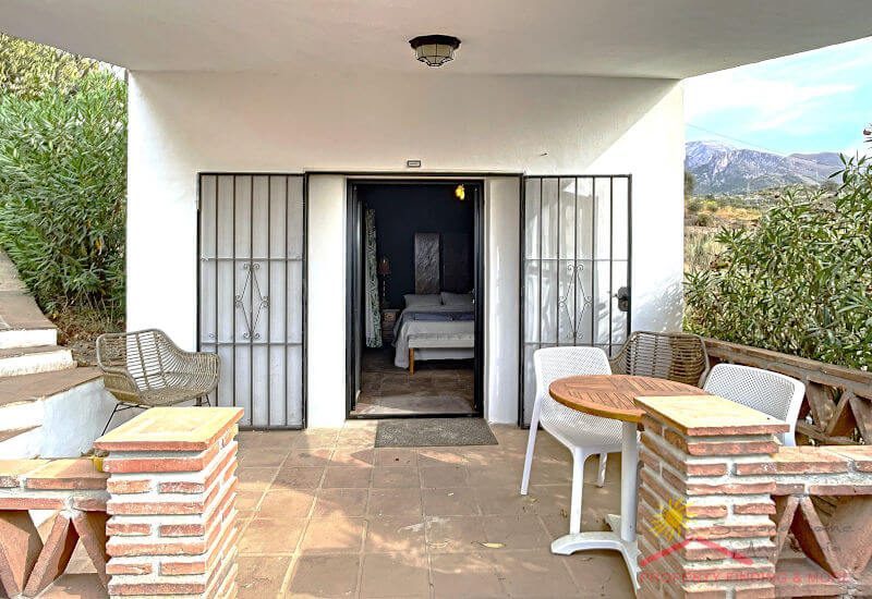 In front of the Casita is a covered terrace