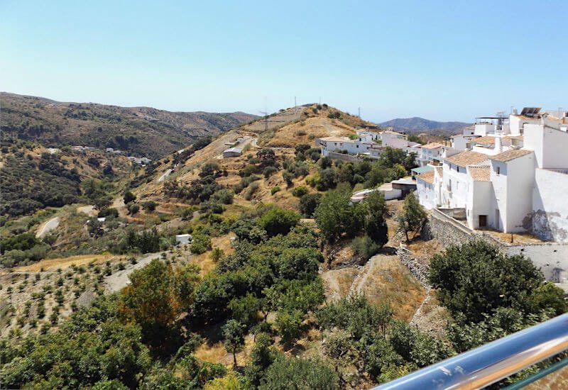 View towards Sedella from the roof terrace