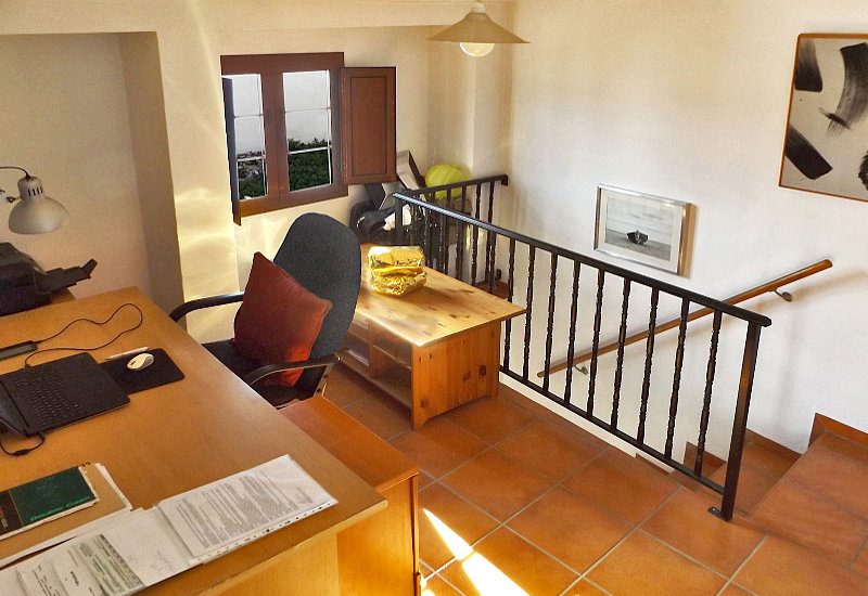 Office on the upper floor with window, space for desk and printer table.