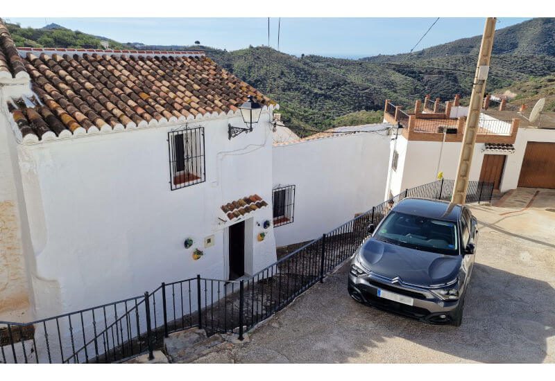 Street view of Casa Tranquila in a beautiful hamlet near Arenas