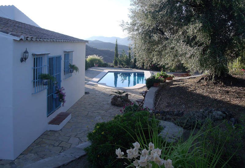 The entrance to Casa Hennie leads to the terrace with pool and view
