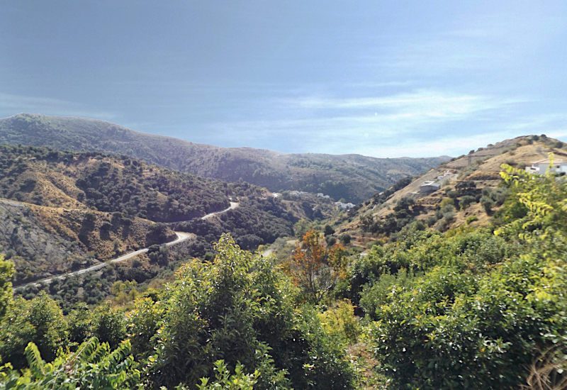 Blick über das Tal unterhalb von Sedella