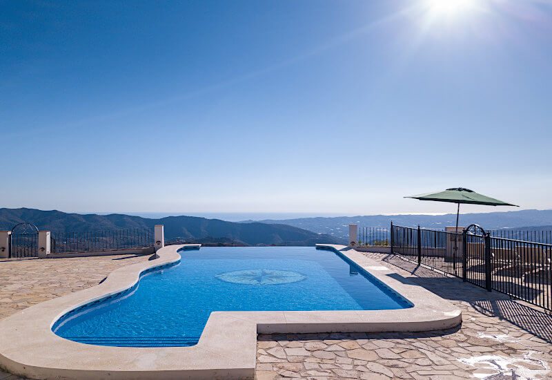 From the Infinity pool you have a beautiful look over the Costa del Sol