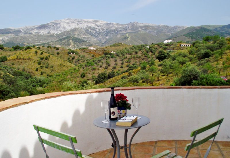 Terrace of the master bedroom of Casa Churrilla con beautiful view.