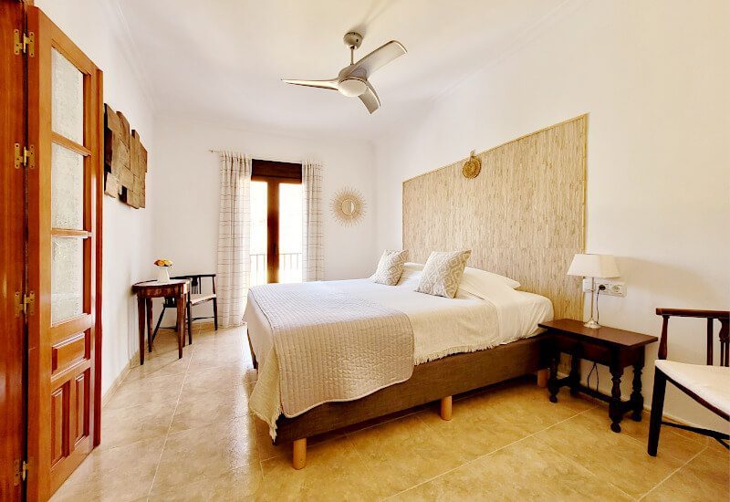 The balcony room is spacious with an ventilator on the ceiling