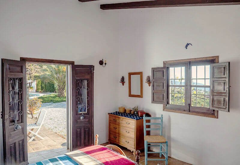 Bedroom B with own terrace door and a window.