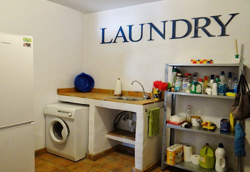 The laundry is fully equipped and offers a lot of space