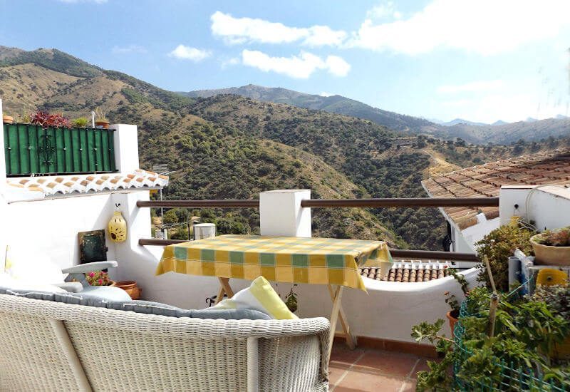 Terrace with view over he Axarquia