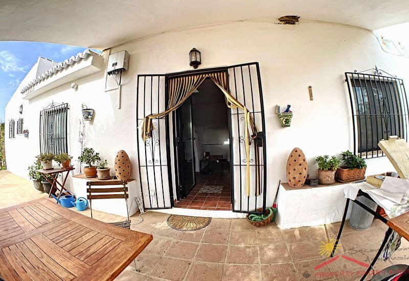 entrance of and terrace of Casa Limón