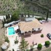 Drone view of Casa Alegría house in sale in Comares at the Costa del Sol