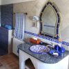 Blue Ensuite bathroom The bathroom for the master bedroom has a shower and toilette