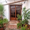 Patio Beautiful wooden glass double door to the inner courtyard