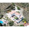Drone view Top view of Casa La Zapatera with main house and pool
