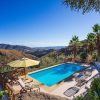 Pool with terrace and view on the hills of Andalusia