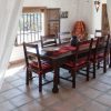 Dining room with lots of light and large dining table