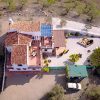 Drone view, complete view of the house Drone view from above Finca Ladera.